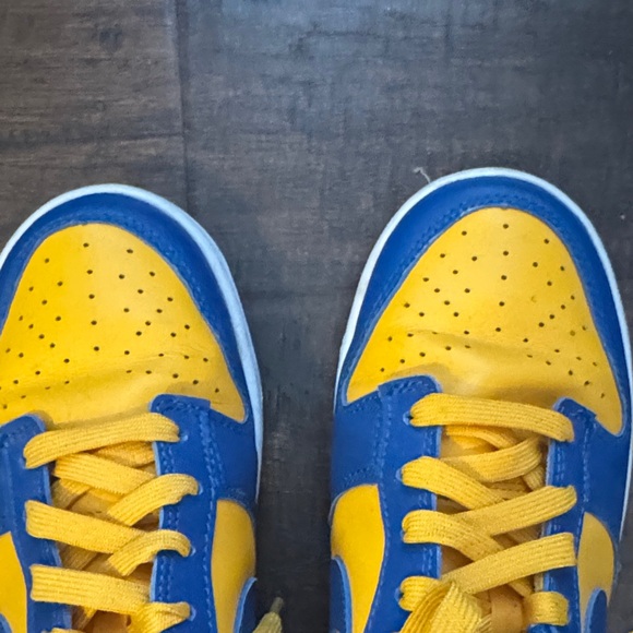 Nike Blue and Yellow Dunks Low-Top Sneakers - Picture 6 of 8